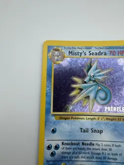 PRERELEASE Misty's Seadra 9/132 Rare Holo Pokemon Card NM WoTC PROMO - Image 2