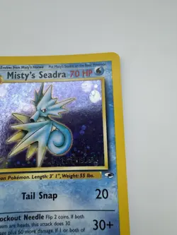 PRERELEASE Misty's Seadra 9/132 Rare Holo Pokemon Card NM WoTC PROMO - Image 3