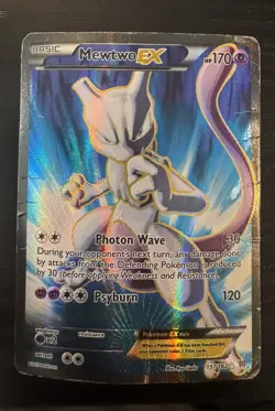 Pokemon Mewtwo EX Holo Full Art Ultra Rare TCG Card 157/162 - Image 1
