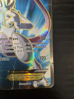 Pokemon Mewtwo EX Holo Full Art Ultra Rare TCG Card 157/162 - Image 3