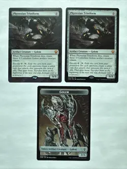 MTG ** 2x PHYREXIAN TRINIFORM ** 1x ALTERED Hand Painted ** Commander ** MAGIC - Image 1