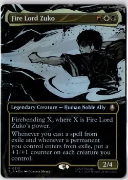 Fire Lord Zuko #0315 Borderless Scene (Foil) (TLA) Avatar The Last Airbender - Image 1