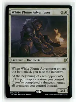 White Plume Adventurer 049 Foil Battle for Baldur's Gate CLB MTG Magic - Image 1
