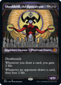 1x Sheoldred, the Apocalypse - Textured Foil Light Play MTG Magic - Kid Icarus - - Image 1