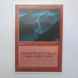MTG Lightning Bolt MTG (4ED) Core Set 4th Edition Regular Common - Image 1