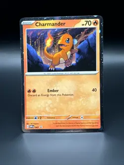 Pokemon TCG Scarlet & Violet Black Star Promo Charmander #47 Cosmos Rare - Image 3