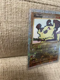 Pokemon TCG Mankey 81/110 Legendary Collection Reverse Holo HP/Damaged - Image 3