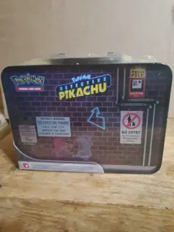 Pokemon Detective Pikachu Collector Treasure Chest Lunch Box Tin Sealed TCG 820650805387 - Image 3