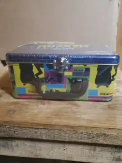 Pokemon Detective Pikachu Collector Treasure Chest Lunch Box Tin Sealed TCG 820650805387 - Image 5