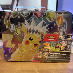 Brand New Sealed Pokemon Surging Sparks 2024 Fall Collectors Chest Tin Lunchbox - Image 1