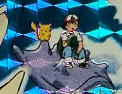 ASH PIKACHU LAPRAS Pokemon Pocket Monsters Japanese Vending Prism Sticker HOLO - Image 2