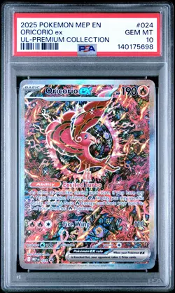 2025 POKEMON MEP EN-ME BLACK STAR PROMO #024 ORICORIO EX PSA 10 - Image 1