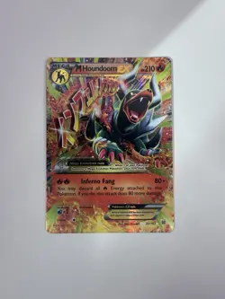 Mega M HOUNDOOM EX 22/162 XY BREAKthrough HOLO FULL ART Pokemon - Image 1