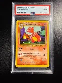 Charmeleon 024/102 Base Set Regular #24 PSA-6 Pokemon (1999) - Image 1