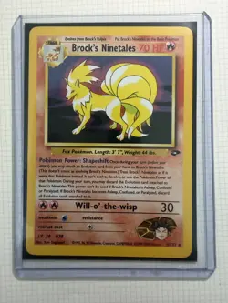 Pokemon TCG Brock's Ninetales 3/132 Gym Challenge Holo Rare Unlimited English LP - Image 1