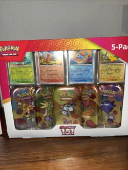 Costco Pokemon 151 5 Mini Tin Collection ( With Promo) - Lot of 2 - Sealed - Image 2