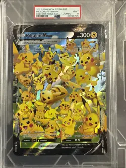 2021 POKEMON SWSH BLACK STAR PROMO CELEBRATIONS JUMBO PIKACHU V-UNION PSA 9 - Image 1