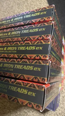 5x Pokemon TCG Paldean Fates Great Tusk ex and Iron Treads ex Premium Collection - Image 2
