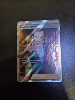 Pokemon TCG Boss's Orders Giovanni Full Art Rebel Clash 189/192 Ultra Rare - Image 1