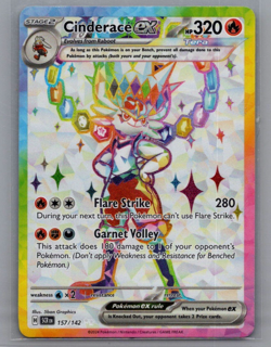Cinderace ex 157/142 - Pokemon TCG Stellar Crown Full Art Ultra Rare NM - Image 1