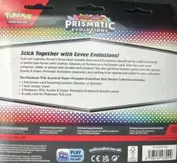 Pokemon Prismatic Evolutions Tech Sticker Collection Sealed Sylveon - Image 2