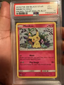 2019 POKEMON SM BLACK STAR PROMO #SM163 MIMIKYU-HOLO PSA 10 - Image 3