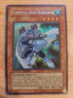 Elemental Hero Bubbleman - EHC1-EN003 - Lightly Played LP - Secret Rare - Image 1