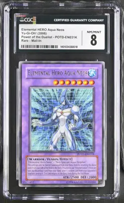 CGC 8 Yu-Gi-Oh! Elemental HERO Aqua Neos POTD-EN031K Redemption - Image 1