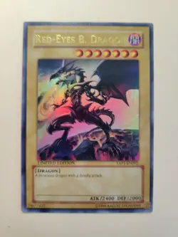 Yugioh! Red-Eyes B. Dragon YAP1-EN002 Limited Ed Ultra Rare MP - Image 1