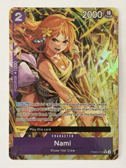 Nami PRB02-012 THE BEST VOL. 2 Alternate Art Parallel One Piece TCG ENGLISH NM - Image 1