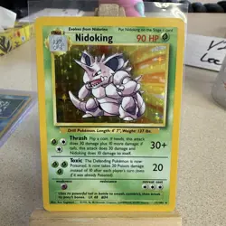 Nidoking - 11/102 - Pokemon Base Set Unlimited Holo Rare Card WOTC LP/MP - Image 1