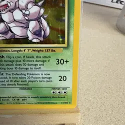 Nidoking - 11/102 - Pokemon Base Set Unlimited Holo Rare Card WOTC LP/MP - Image 3