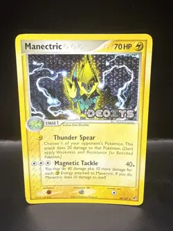 Pokemon 2005 Deoxys Manectric Reverse Holo Card 38/107 Stamped - Image 1