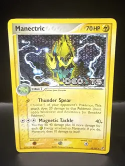 Pokemon 2005 Deoxys Manectric Reverse Holo Card 38/107 Stamped - Image 4