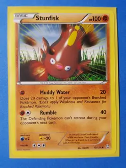 Stunfisk 70/124 Pokemon card BW Dragons Exalted uncommon NM - Image 1