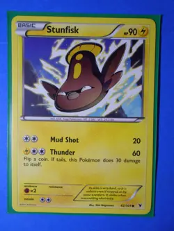 Stunfisk 42/101 Pokemon card BW Noble Victories common NM - Image 1