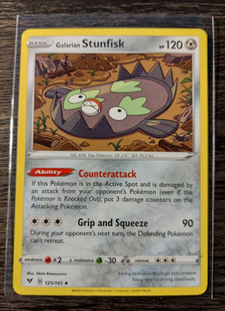 3x Galarian Stunfisk 125/185 Pokemon card Vivid Voltage uncommon NM - Image 3