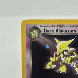 Dark Alakazam 1/82 Team Rocket Holo Rare Pokemon Card Swirl LP - Image 4