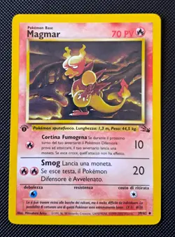 Pokemon card Magmar 39/62 Fossil ITA 1st edition prima edizione italiana NM - Image 1