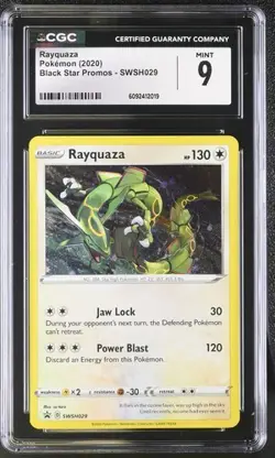 Rayquaza SWSH029 SWSH: Sword & Shield Promo Cards Holo CGC 9 - Image 1
