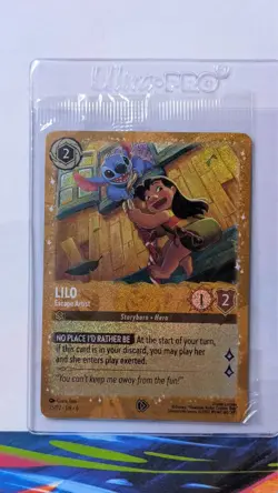 Disney Lorcana Lilo Escape Artist Rare Gold Shinmer Foil Promo Card-Sealed - Image 1