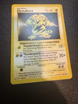 Electabuzz 020/102 Base Set (Shadowless) Rare Pokemon Card NM - Image 2