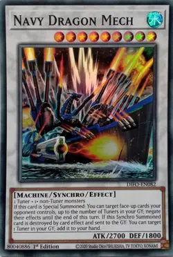 DIFO-EN082 NAVY DRAGON MECH SUPER RARE 1ST EDITION YuGiOh CARD - Image 1