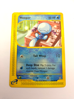 Pokemon Card - Non-Holo Wooper 117/147 Aquapolis *GD* e-Card Common - Image 1