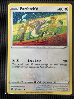 Pokemon Farfetch'd 115/172 Brilliant Stars 80HP Common Regular TCG Card - Image 1