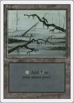 Magic The Gathering MTG SWAMP (C) Revised NM Near Mint - Image 1