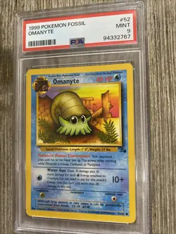 PSA 9 1999 POKEMON FOSSIL OMANYTE - Image 1
