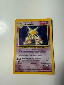 1999 Pokemon Base Set Alakazam 1/102 Dutch Nederlands Unlimited Holo LP - Image 1