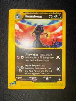 Pokemon Aquapolis Houndoom 15/147 Non Holo Rare NM+ - Image 1