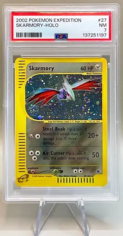 Pokemon Skarmory #27/165 Holo Rare - 2002 Expedition Base Set - PSA 7 NM! - Image 1